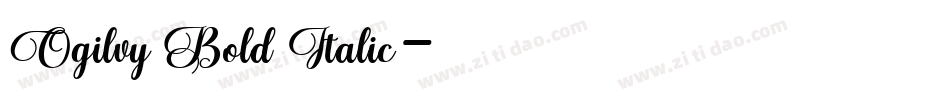 Ogilvy Bold Italic字体转换